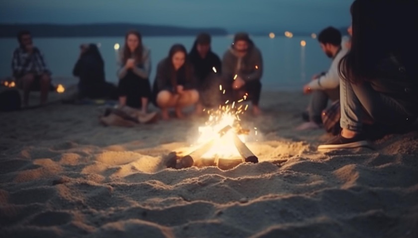 Bonfire at beach