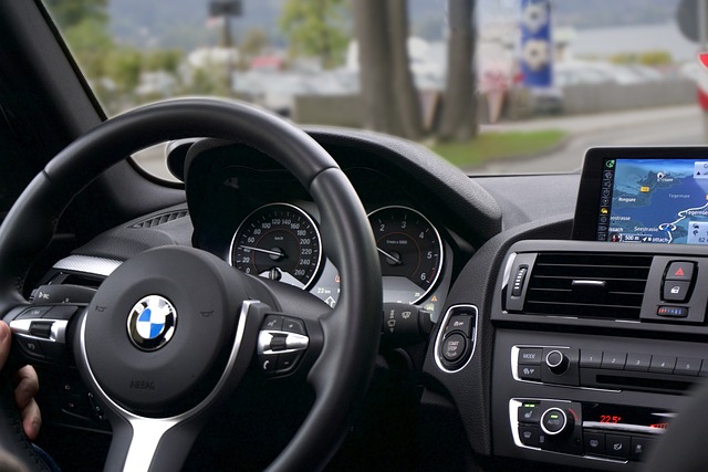 Car front interior view