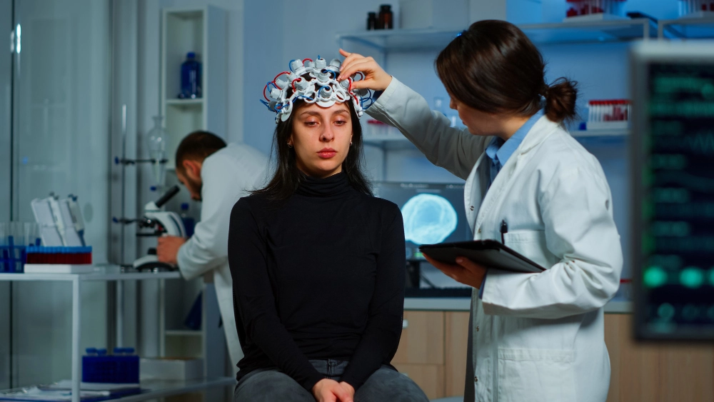 doctor in neuroscience developing treatment for neurological diseases